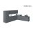 Kitchen Regal Collection Natural Teak & Black Color Base Size 13Ft Wide Gray