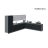 Kitchen Regal Collection Natural Teak & Black Color Base Size 13Ft Wide Black & White Gloss