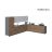 Kitchen Regal Collection Natural Teak & Black Color Base Size 13Ft Wide Natural Teak & White Gloss