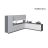 Kitchen Regal Collection Natural Teak & Black Color Base Size 13Ft Wide White Gloss