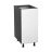 21" Base Cabinet High Single Door with Black Matte door White