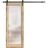 Sturdy Barn Door Frosted Tempered Glass | Planum 2102 Chocolate Ash with Frosted Glass | 6.6FT Black Rail Hangers Heavy Hardware Set | Modern Solid Panel Interior Doors Oak