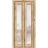 Sliding Closet Bi-fold Doors | Planum 2102 Chocolate Ash with Frosted Glass | Sturdy Tracks Moldings Trims Hardware Set | Wood Solid Bedroom Wardrobe Doors  Oak