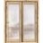 Sliding Closet Bypass Doors with Hardware | Planum 2102 Ginger Ash with Frosted Glass | Sturdy Rails Moldings Trims Hardware Set | Modern Wood Solid Bedroom Wardrobe Doors Oak