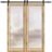 Sturdy Double Barn Door | Planum 2102 Matte Black with Frosted Glass | 13FT Rail Hangers Heavy Set | Modern Solid Panel Interior Doors Oak