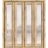 Sliding Closet Double Bi-fold Doors | Planum 2102 Chocolate Ash with Frosted Glass | Sturdy Tracks Moldings Trims Hardware Set | Wood Solid Bedroom Wardrobe Doors  Oak