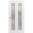 Sliding Closet Bi-fold Doors | Planum 2112 White Silk with Frosted Glass and Aluminum Strips | Sturdy Tracks Moldings Trims Hardware Set | Wood Solid Bedroom Wardrobe Doors White