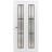 Sliding Closet Bi-fold Doors | Planum 2122 Matte Black with Frosted Glass and Aluminum Strips | Sturdy Tracks Moldings Trims Hardware Set | Wood Solid Bedroom Wardrobe Doors White