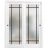Sliding Closet Bypass Doors with Hardware | Planum 2112 Matte Black with Frosted Glass and Aluminum Strips | Sturdy Rails Moldings Trims Hardware Set | Modern Wood Solid Bedroom Wardrobe Doors White