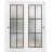 Sliding Closet Bypass Doors with Hardware | Planum 2122 Chocolate Ash with Frosted Glass and Aluminum Strips | Sturdy Rails Moldings Trims Hardware Set | Modern Wood Solid Bedroom Wardrobe Doors White