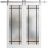 Sturdy Double Barn Door | Planum 2112 White Silk with Frosted Glass and Aluminum Strips | 13FT Silver Rail Hangers Heavy Set | Solid Panel Interior Doors White