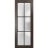 Slab Barn Door Panel Lite | Planum 2122 Matte Black with Frosted Glass and Aluminum Strips | Sturdy Finished Modern Doors | Pocket Closet Sliding Chocolate Ash