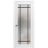 Solid French Door | Planum 2112 Chocolate Ash with Frosted Glass and Aluminum Strips | Single Regular Panel Frame Trims Handle | Bathroom Bedroom Sturdy Doors White