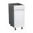 12" Base Cabinet Single Door Single Drawer Grey White