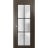 Solid French Door | Planum 2122 Matte Black with Frosted Glass and Aluminum Strips | Wood Solid Panel Frame Trims | Closet Bedroom Sturdy Doors Chocolate Ash