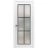 Solid French Door | Planum 2122 Matte Black with Frosted Glass and Aluminum Strips | Wood Solid Panel Frame Trims | Closet Bedroom Sturdy Doors White