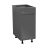 12" Base Cabinet Single Door Single Drawer Grey Grey