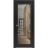 Solid French Door | Lucia 2166 Matte Black with Clear Glass | Single Regular Panel Frame Trims Handle | Bathroom Bedroom Sturdy Doors  Black Matte