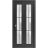 Sliding Closet Bi-fold Doors | Planum 2122 Matte Black with Frosted Glass and Aluminum Strips | Sturdy Tracks Moldings Trims Hardware Set | Wood Solid Bedroom Wardrobe Doors Black Matte