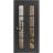 Sliding Closet Bi-fold Doors | Lucia 2466 White Silk with Clear Glass and Aluminum Strips | Sturdy Tracks Moldings Trims Hardware Set | Wood Solid Bedroom Wardrobe Doors Black Matte