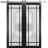 Sturdy Double Barn Door with Frosted Glass | Planum 2112 Matte Black and Aluminum Strips | 13FT Silver Rail Hangers Heavy Set | Modern Solid Panel Interior Doors  -60" x 84" (2* 30x84) Black Matte