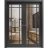 Sliding Double Pocket Door | Lucia 2266 White Silk with Clear Glass and Aluminum Strips | Kit Trims Rail Hardware | Solid Wood Interior Bedroom Bathroom Closet Sturdy Doors Black Matte