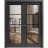 Sliding Double Pocket Door | Lucia 2466 White Silk with Clear Glass and Aluminum Strips | Kit Trims Rail Hardware | Solid Wood Interior Bedroom Bathroom Closet Sturdy Doors Black Matte