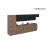 Kitchen Imperial Collection Black & White Gloss Color Base Size 15Ft Wide Natural Teak & Black