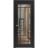 Solid French Door | Lucia 2266 White Silk with Clear Glass and Aluminum Strips | Single Regular Panel Frame Trims Handle | Bathroom Bedroom Sturdy Doors Black Matte