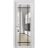 Solid French Door | Lucia 2266 White Silk with Clear Glass and Aluminum Strips | Single Regular Panel Frame Trims Handle | Bathroom Bedroom Sturdy Doors White