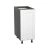 21" Base Cabinet High Single Door with Black Matte door White