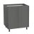 24" Base Cabinet High Single Door with Grey Gloss door Grey