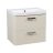 Modern Wall-Mounted Bathroom Vanity with Washbasin | Fiona Beige Matte Collection | Non-Toxic Fire-Resistant MDF Beige Matte