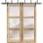 Sliding Closet Barn Bypass Doors | Lucia 2552 Oak with Frosted Glass | Sturdy 6.6ft Rails Hardware Set | Wood Solid Bedroom Wardrobe Doors  Oak