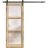 Sturdy Barn Door | Lucia 2552 Chocolate Ash with Frosted Glass | 6.6FT Rail Hangers Heavy Hardware Set | Solid Panel Interior Doors Oak