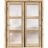 Sliding Closet Bypass Doors | Lucia 2552 Ginger Ash with Frosted Glass | Sturdy Rails Moldings Trims Hardware Set | Wood Solid Bedroom Wardrobe Doors Oak