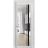 Solid French Door | Lucia 2566 White Silk with Clear Glass and Aluminum Strips | Single Regular Panel Frame Trims Handle | Bathroom Bedroom Sturdy Doors White