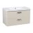 Modern Wall-Mounted Bathroom Vanity with Washbasin | Fiona Beige Matte Collection | Non-Toxic Fire-Resistant MDF-36" Beige Matte