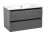 Modern Wall-Mount Bathroom Vanity with Washbasin | Edison Pistachio  Collection | Non-Toxic Fire-Resistant MDF-34" Gray Matte