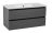 Modern Wall-Mount Bathroom Vanity with Washbasin | Edison Pistachio  Collection | Non-Toxic Fire-Resistant MDF-40" Gray Matte