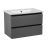 Modern Wall-Mount Bathroom Vanity with Washbasin | Edison Pistachio  Collection | Non-Toxic Fire-Resistant MDF-30" Gray Matte