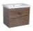 Modern Wall-Mounted Bathroom Vanity with Washbasin | Wave White High Gloss Collection | Non-Toxic Fire-Resistant MDF-28" Rosewood