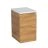 Side Vanity Cabinet COMFORT Collection Gray Matt Color 12" Teak Natural