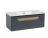 Modern Wall-Mount Bathroom Vanity with Washbasin | Troy Graphite Collection | Non-Toxic Fire-Resistant MDF-40" Graphite