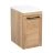 Side Vanity Cabinet Palm Beach Collection Gray Matt Color 12" Teak Natural