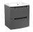 Modern Wall-Mount Bathroom Vanity with Washbasin | Delux Gray Matte Collection | Non-Toxic Fire-Resistant MDF-22,5" Gray Matte