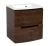 Modern Wall-Mount Bathroom Vanity with Washbasin | Delux Gray Matte Collection | Non-Toxic Fire-Resistant MDF-22,5" Rosewood