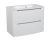 Modern Wall-Mount Bathroom Vanity with Washbasin | Delux Gray Matte Collection | Non-Toxic Fire-Resistant MDF-22,5" White High Gloss