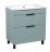 Modern Free Standing Bathroom Vanity with White Washbasin | Trevi Antracite Collection | Non-Toxic Fire-Resistant MDF Green Matte