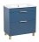 Modern Free Standing Bathroom Vanity with White Washbasin | Trevi Antracite Collection | Non-Toxic Fire-Resistant MDF Blue Matte